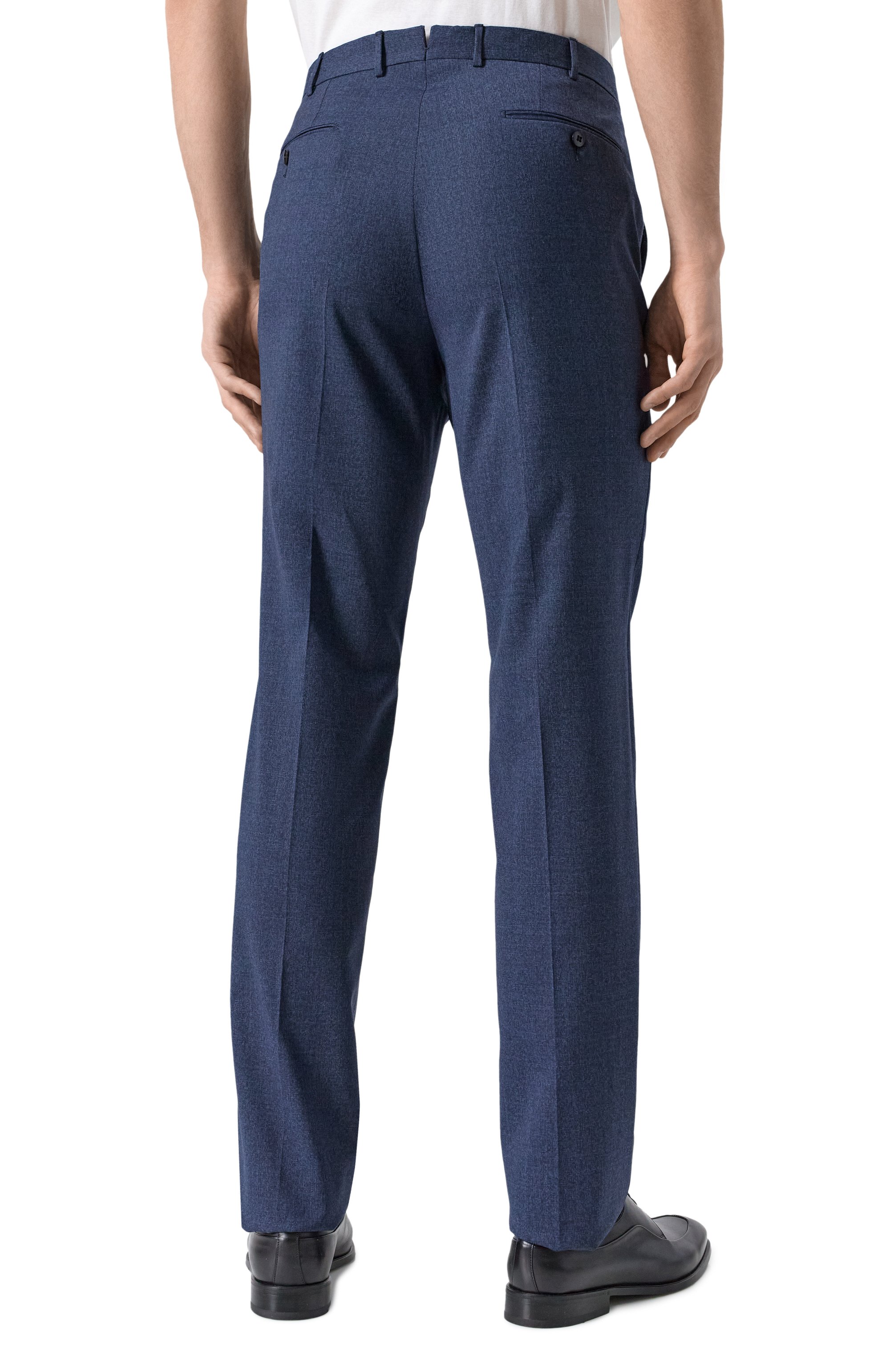 Шерстяные брюки ZEGNA темно-синего цвета по цене 95050 руб., арт. 75TB12/844F01A8, фото 4 Шерстяные брюки ZEGNA, арт. 75TB12/844F01A8, фото 4