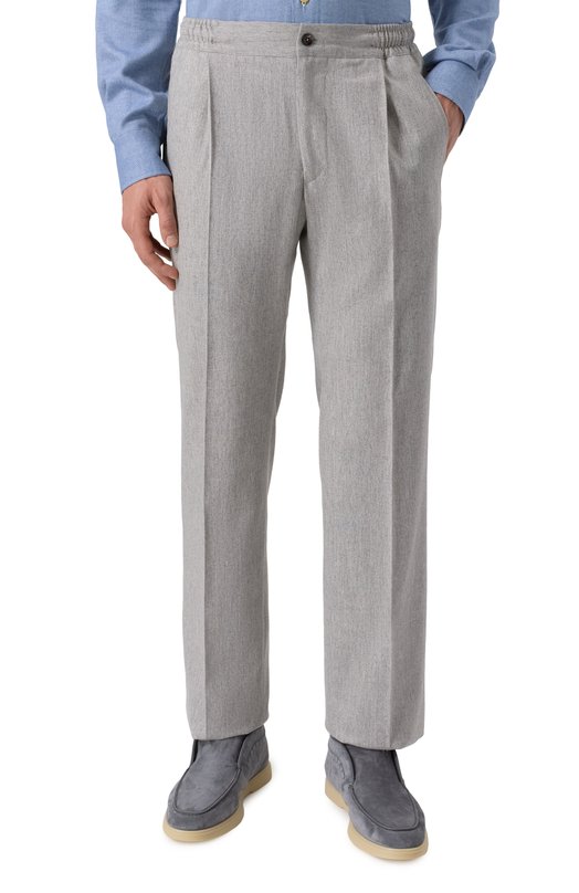Шерстяные брюки Kiton UPN01K0124G01 Серый  UPN01K0124G01 Фото 3