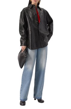 Женские кожаные ботильоны nico BOTTEGA VENETA черного цвета, арт. 816564/VBSD0 | Фото 2 (Драгоценные камни: Проставлено; Подошва: Плоская; Материал сплава: Проставлено; Каблук высота: Средний; Материал внешний: Натуральная кожа; Материал внутренний: Натуральная кожа; Каблук тип: Устойчивый; Материал утеплителя: Без утеплителя)