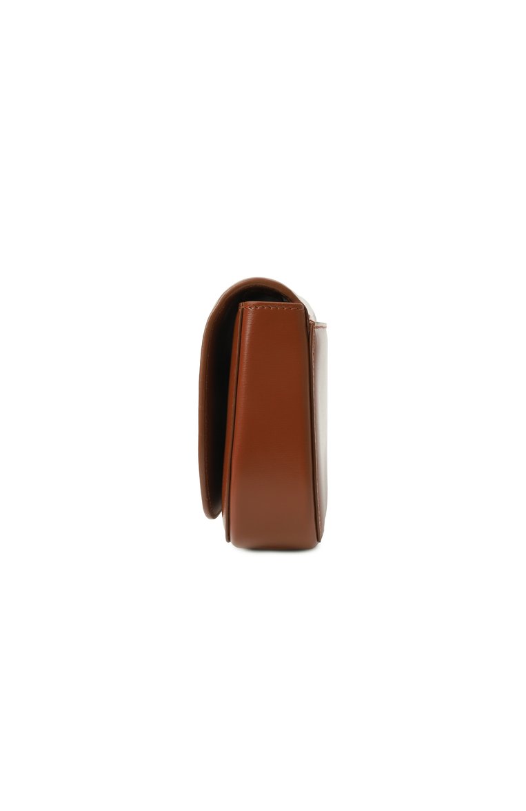 Женская сумка fiamma mini FERRAGAMO коричневого цвета, арт. 218951/775017 | Фото 4 (Драгоценные камни: Проставлено; Материал: Натуральная кожа; Ремень/цепочка: На ремешке; Материал сплава: Проставлено; Размер: mini)