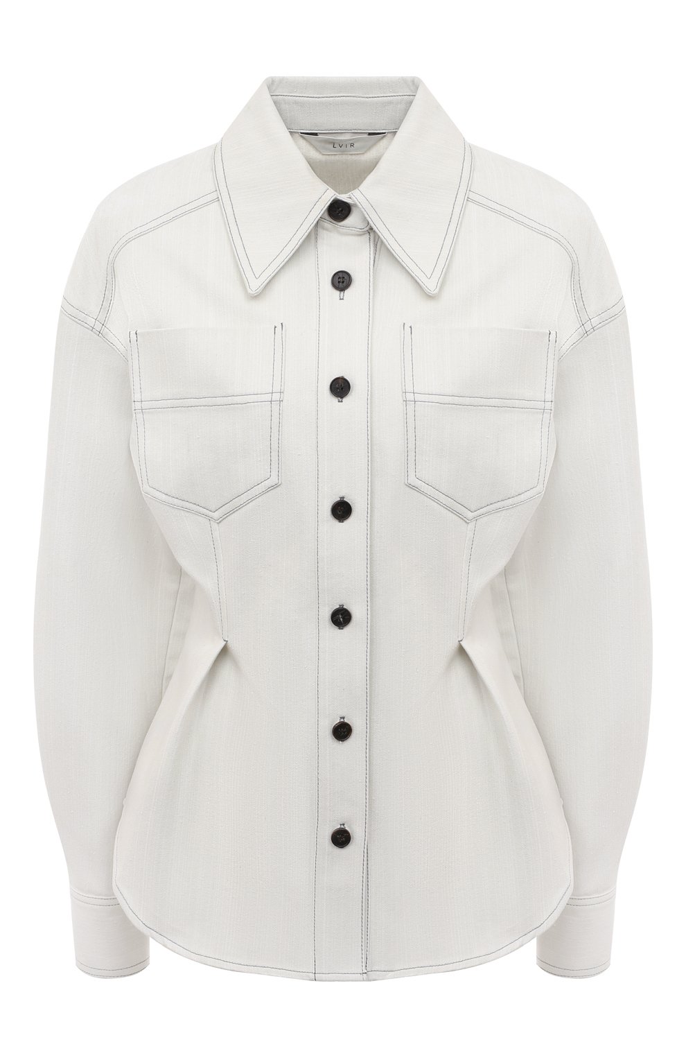 Джинсовая рубашка LVIR светло-голубого цвета по цене 35400 руб., арт. LV23S-SH03A, фото 1 Джинсовая рубашка LVIR, арт. LV23S-SH03A, фото 1