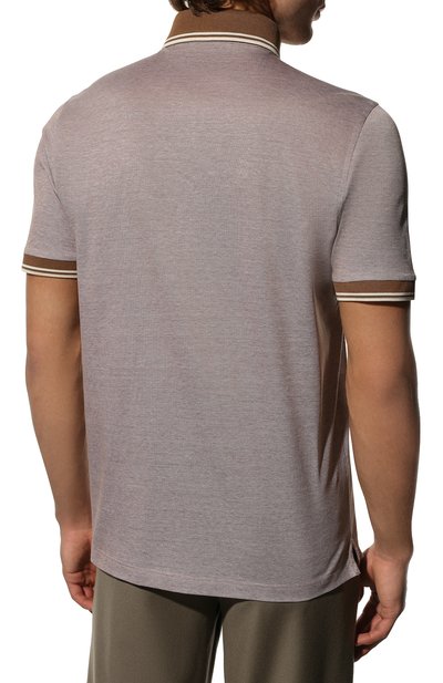 Хлопковое поло GRAN SASSO коричневого цвета по цене 18450 руб., арт. 60144/72721, фото 4 Хлопковое поло GRAN SASSO, арт. 60144/72721, фото 4