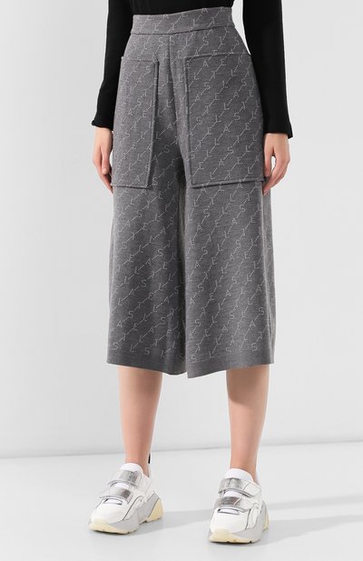 Шерстяные кюлоты STELLA MCCARTNEY серого цвета по цене 69100 руб., арт. 574747/S2093, фото 3 Шерстяные кюлоты STELLA MCCARTNEY, арт. 574747/S2093, фото 3