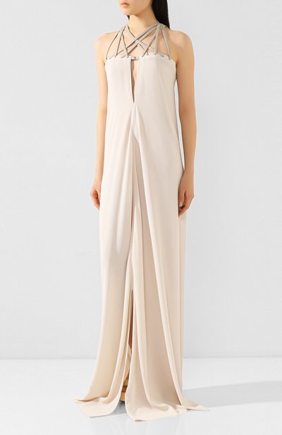 Платье-макси RICK OWENS белого цвета по цене 137500 руб., арт. R020S1552/CCTEW3, фото 3 Платье-макси RICK OWENS, арт. R020S1552/CCTEW3, фото 3