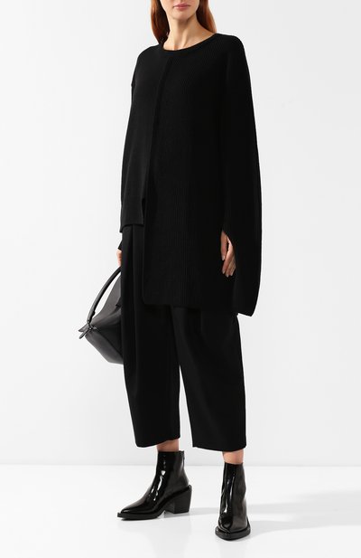 Свитер YOHJI YAMAMOTO черного цвета по цене 47150 руб., арт. YJ-K86-547, фото 2 Свитер YOHJI YAMAMOTO, арт. YJ-K86-547, фото 2