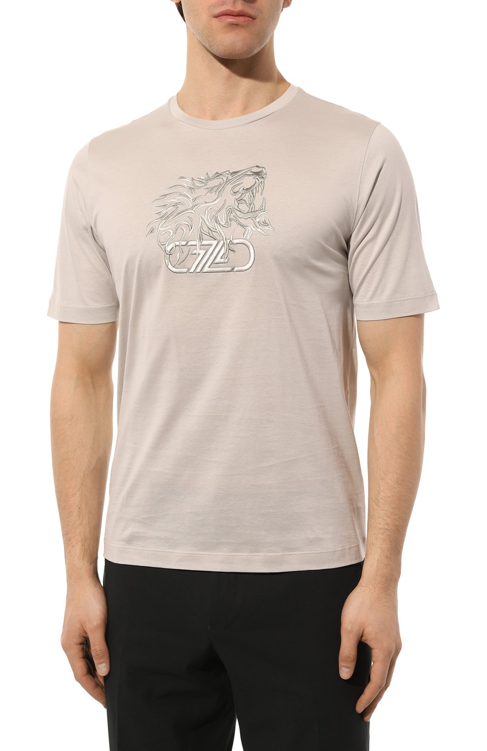 Хлопковая футболка ZILLI, арт. MBZ-NT580-LE0N1/MC01, фото 3