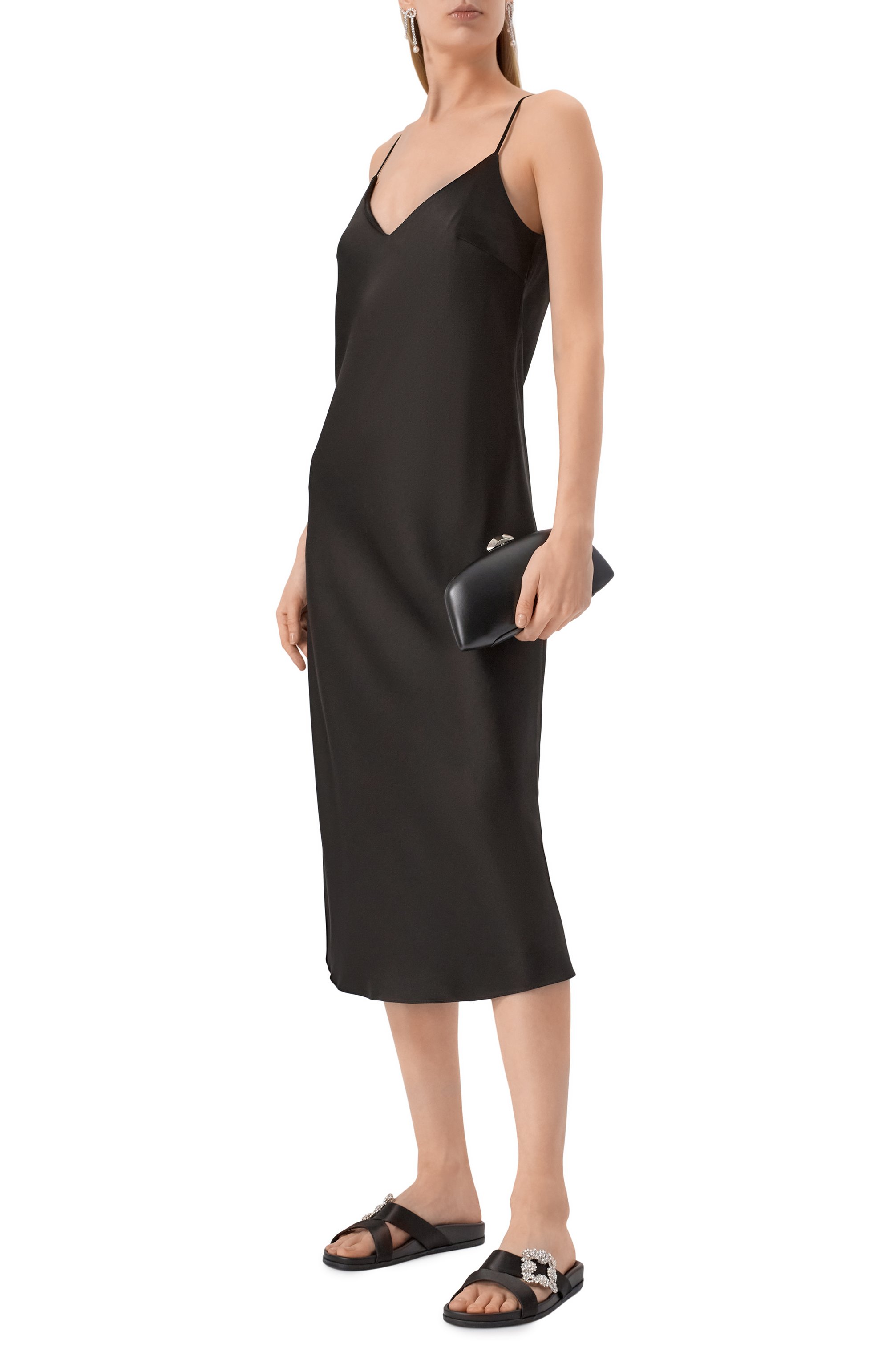 Текстильные шлепанцы MANOLO BLAHNIK, арт. 123-2425/SAT, фото 2