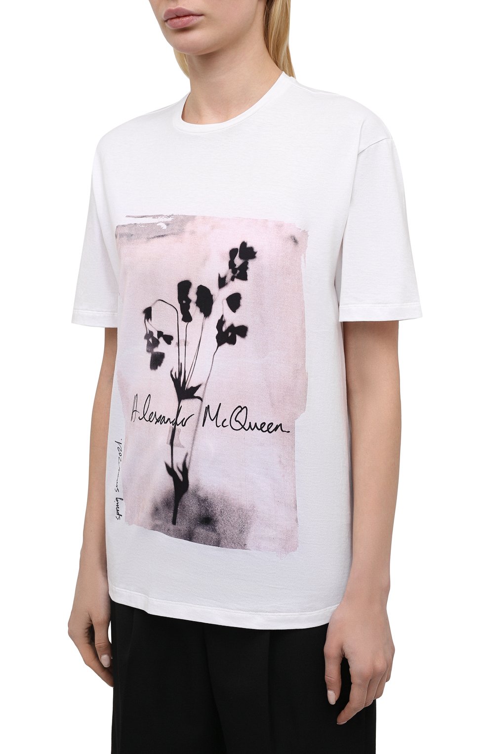 Хлопковая футболка ALEXANDER MCQUEEN, арт. 659730/QZAC3, фото 3