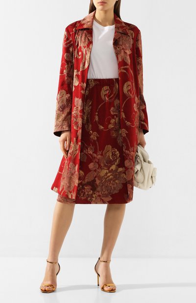 Пальто из смеси хлопка и льна DRIES VAN NOTEN красного цвета по цене 133000 руб., арт. 201-10279-9362, фото 2 Пальто из смеси хлопка и льна DRIES VAN NOTEN, арт. 201-10279-9362, фото 2