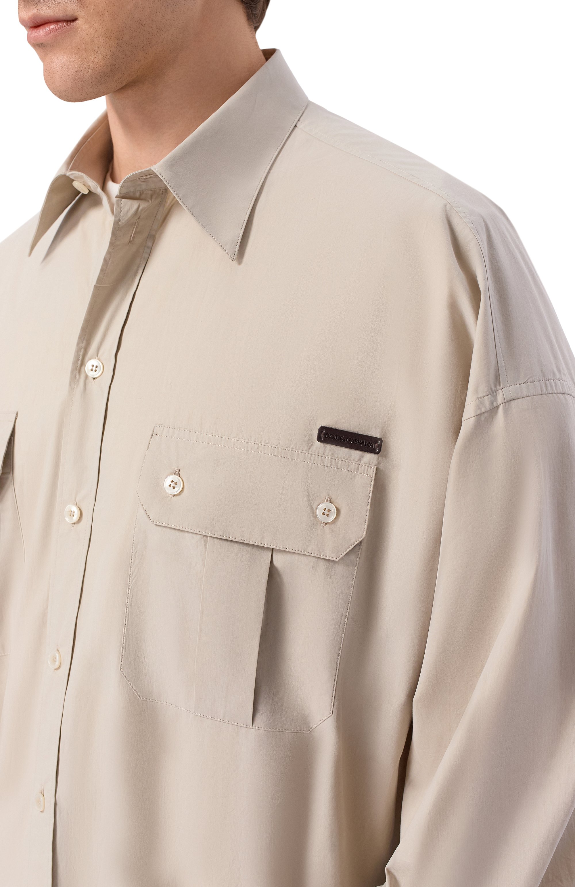 Хлопковая рубашка DOLCE & GABBANA, арт. G5MD3T/GI281, фото 5