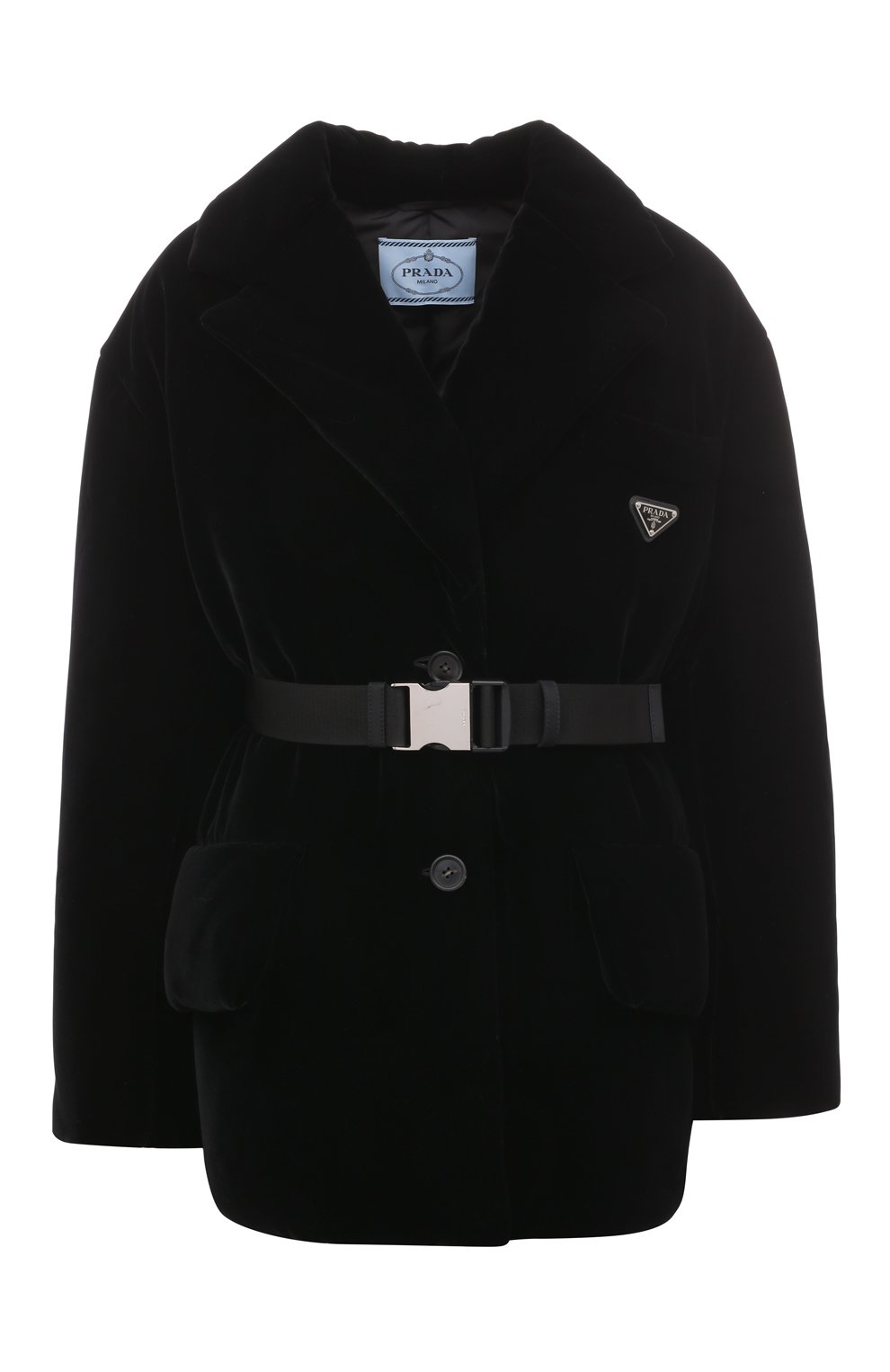 Бархатный пуховик PRADA, арт. 29Y862-1XJX-F0002-212, фото 1