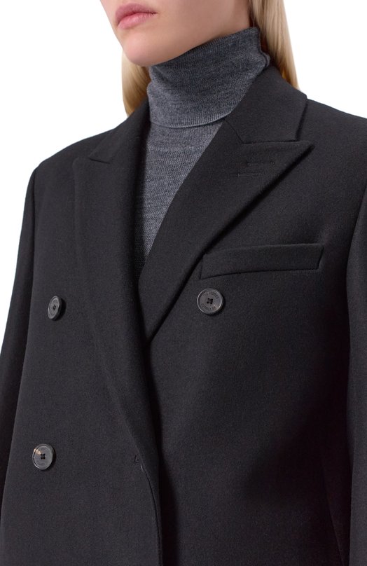 Шерстяное пальто The Kooples FMAN31001K Чёрный  FMAN31001K Фото 5