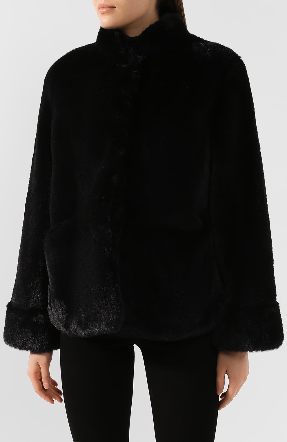 Укороченная шуба из эко-меха EMPORIO ARMANI, арт. 6G2B83/2NUPZ, фото 3