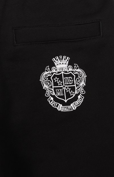 Хлопковые джоггеры DOLCE & GABBANA черного цвета по цене 35700 руб., арт. L4JPLE/G7PTH, фото 3 Хлопковые джоггеры DOLCE & GABBANA, арт. L4JPLE/G7PTH, фото 3