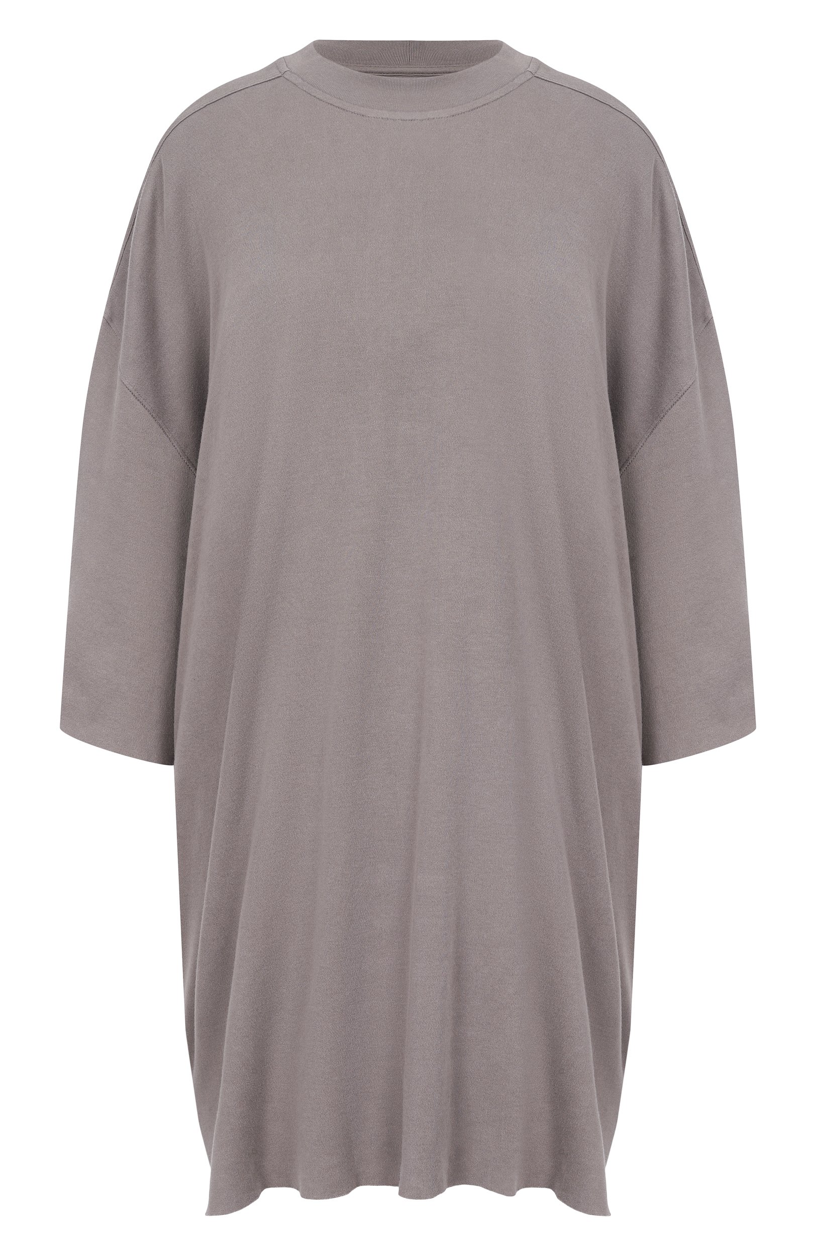 Хлопковая футболка RICK OWENS серого цвета по цене 69950 руб., арт. RP02F5204/JDC, фото 1 Хлопковая футболка RICK OWENS, арт. RP02F5204/JDC, фото 1