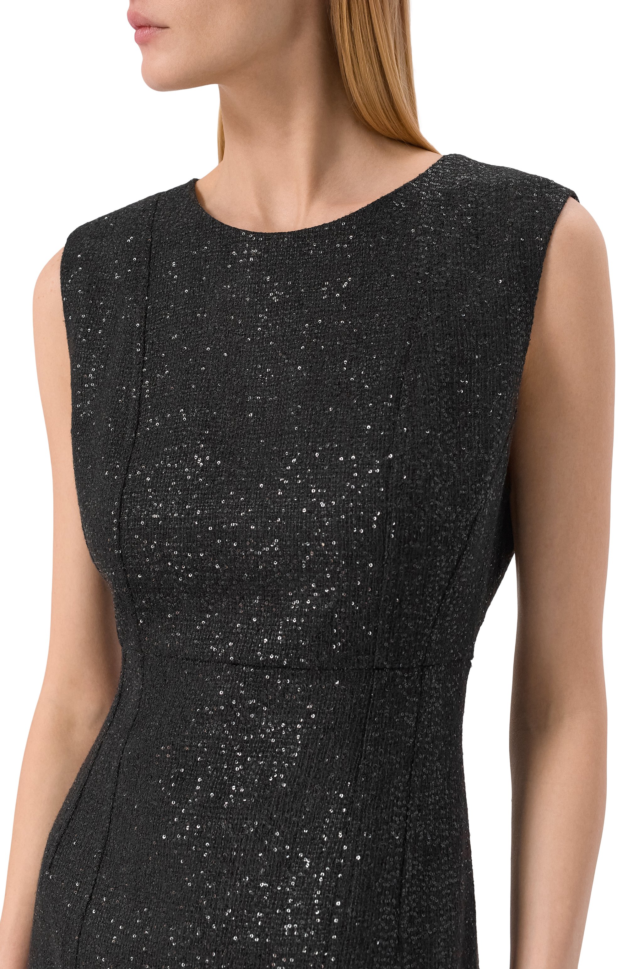 Платье с отделкой пайетками KITON, арт. D56325K0937, фото 4