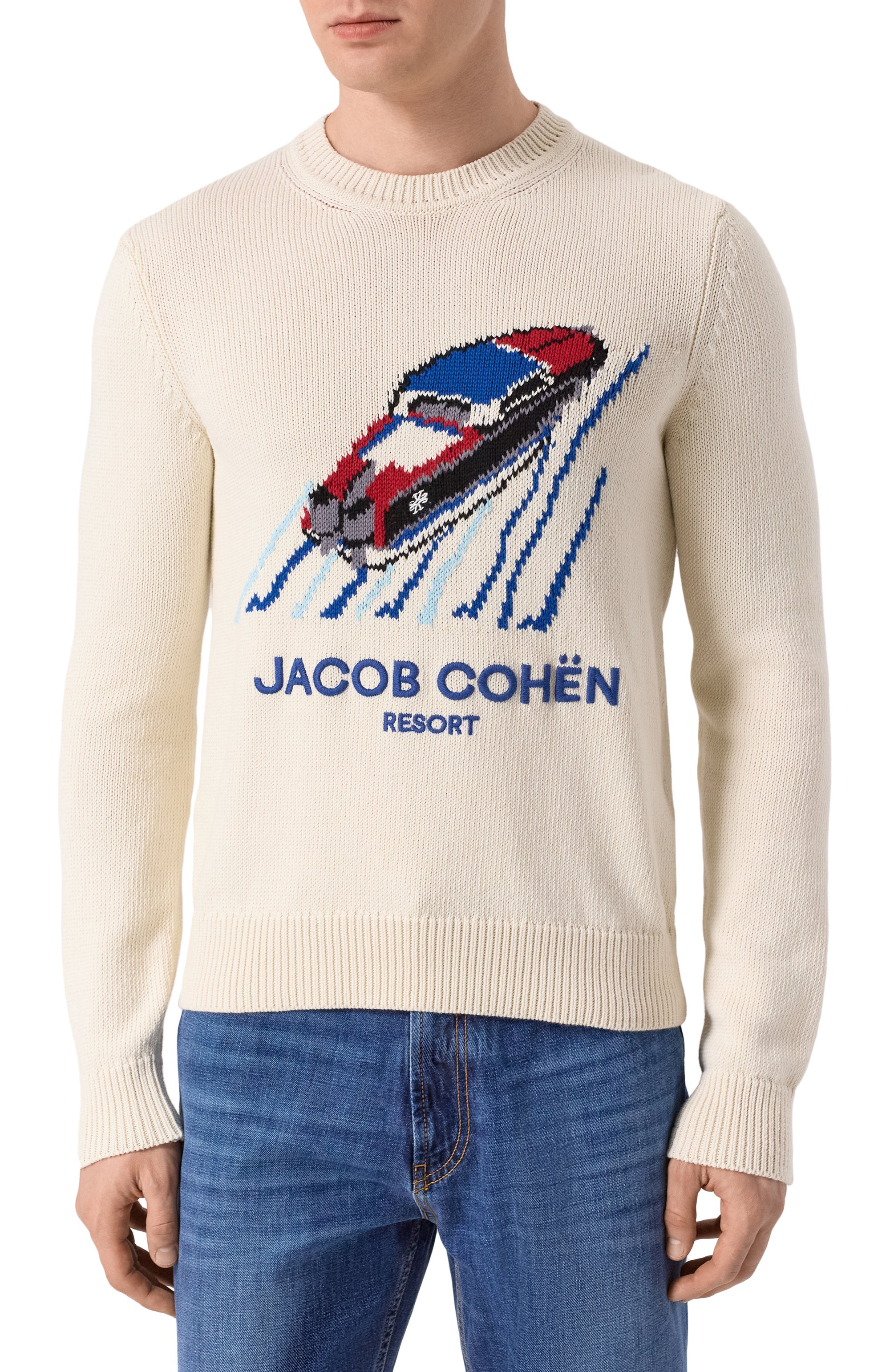 Хлопковый свитер JACOB COHEN, арт. 25E P/JUR_SG006 001 X0001 FL, фото 3