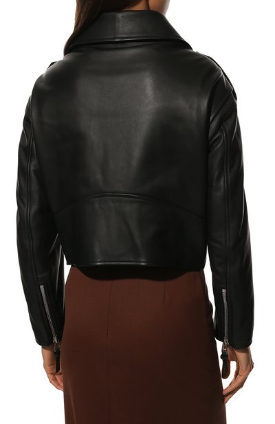 Кожаная куртка ALINE черного цвета по цене 115000 руб., арт. AL22FW030103, фото 4 Кожаная куртка ALINE, арт. AL22FW030103, фото 4