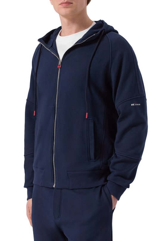 Хлопковая толстовка Kiton UMKZ02303 Синий  UMKZ02303 Фото 3