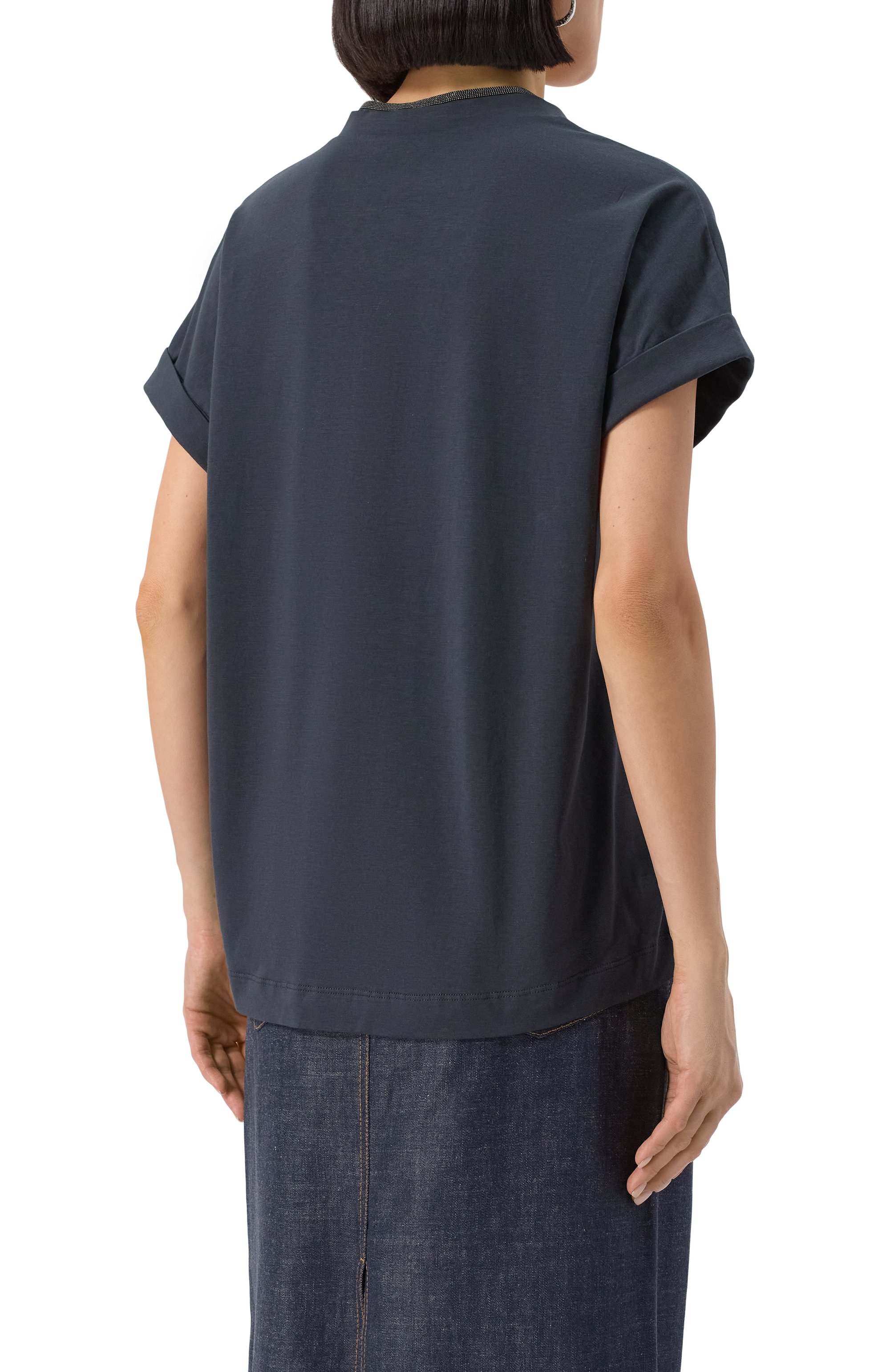 Хлопковая футболка BRUNELLO CUCINELLI, арт. MPT18BD222, фото 4