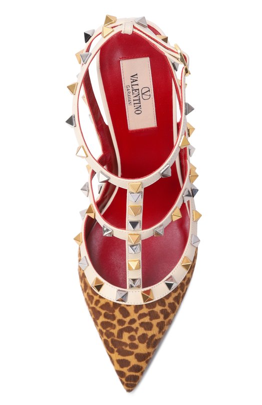 Кожаные туфли Rockstud 100 Valentino 8W2S0393/LIX Леопардовый  8W2S0393/LIX Фото 6