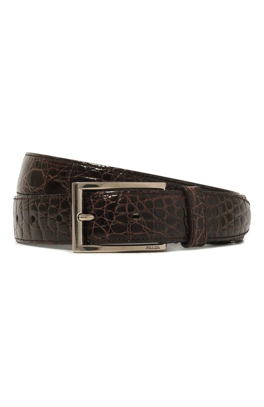 Ремень из кожи каймана Prada 2C2114-1QG-F0003 Коричневый 2C2114-1QG-F0003