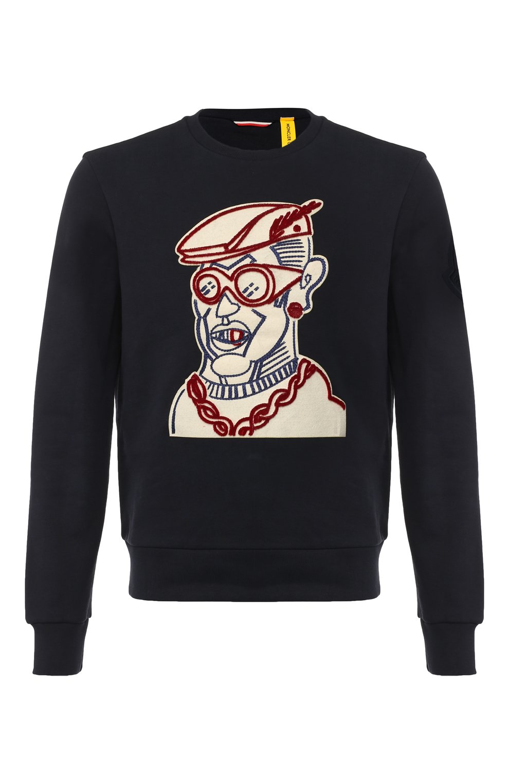 Хлопковый свитшот с нашивкой MONCLER, арт. D2-091-80036-00-829DB, фото 1