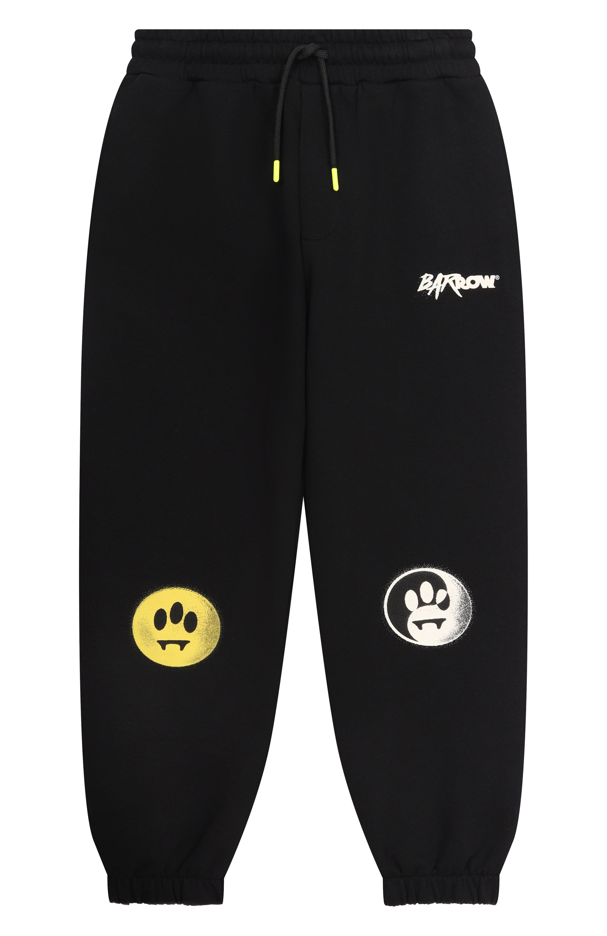 Хлопковые джоггеры BARROW черного цвета по цене 8995 руб., арт. S6BKJUFP089, фото 1 Хлопковые джоггеры BARROW, арт. S6BKJUFP089, фото 1