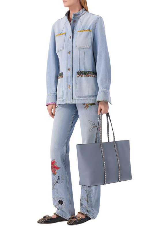 Сумка-тоут Rockstud Valentino 8W2B0R04/VSF Голубой  8W2B0R04/VSF Фото 3