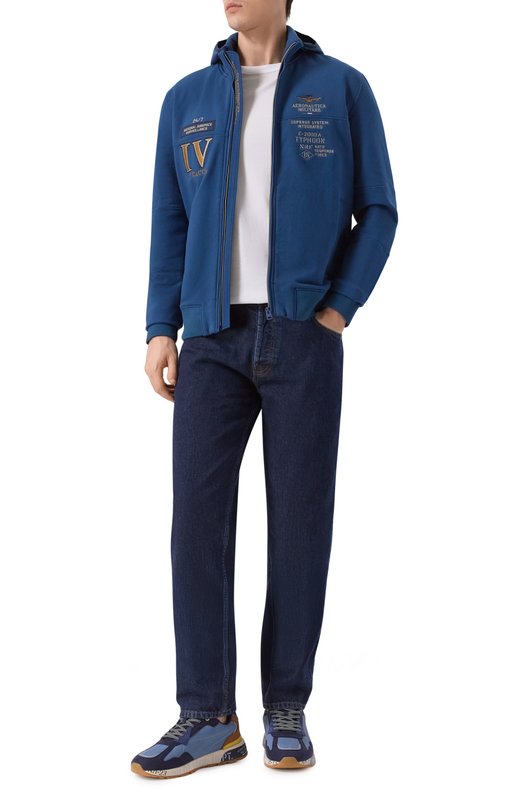 Хлопковая толстовка Aeronautica Militare FE2063UF00662 Синий  FE2063UF00662 Фото 2