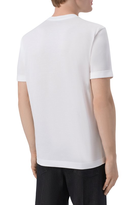 Хлопковая футболка Kiton UMK0891 Белый  UMK0891 Фото 4