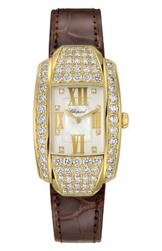 Женские часы la strada CHOPARD бесцветного цвета, арт. 419403-0004 | Фото 1 (Механизм: Кварц; Цвет циферблата: �Перламутровый; Региональные ограничения белый список (Axapta Mercury): Не проставлено; Нос: Не проставлено; Материал корпуса: Жёлтое золото)