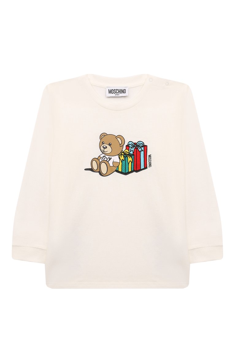 Детский хлопковая пижама MOSCHINO красного цвета, арт. MWK02F/LAB96 | Фото 2 (Материал внешний: Хлопок; Нос: Не проставлено; Автоматизация состава: Проставлено; Ростовка одежда: 12 мес | 80 см, 18 мес | 86 см, 24 мес | 92 см, 36 мес | 98 см)