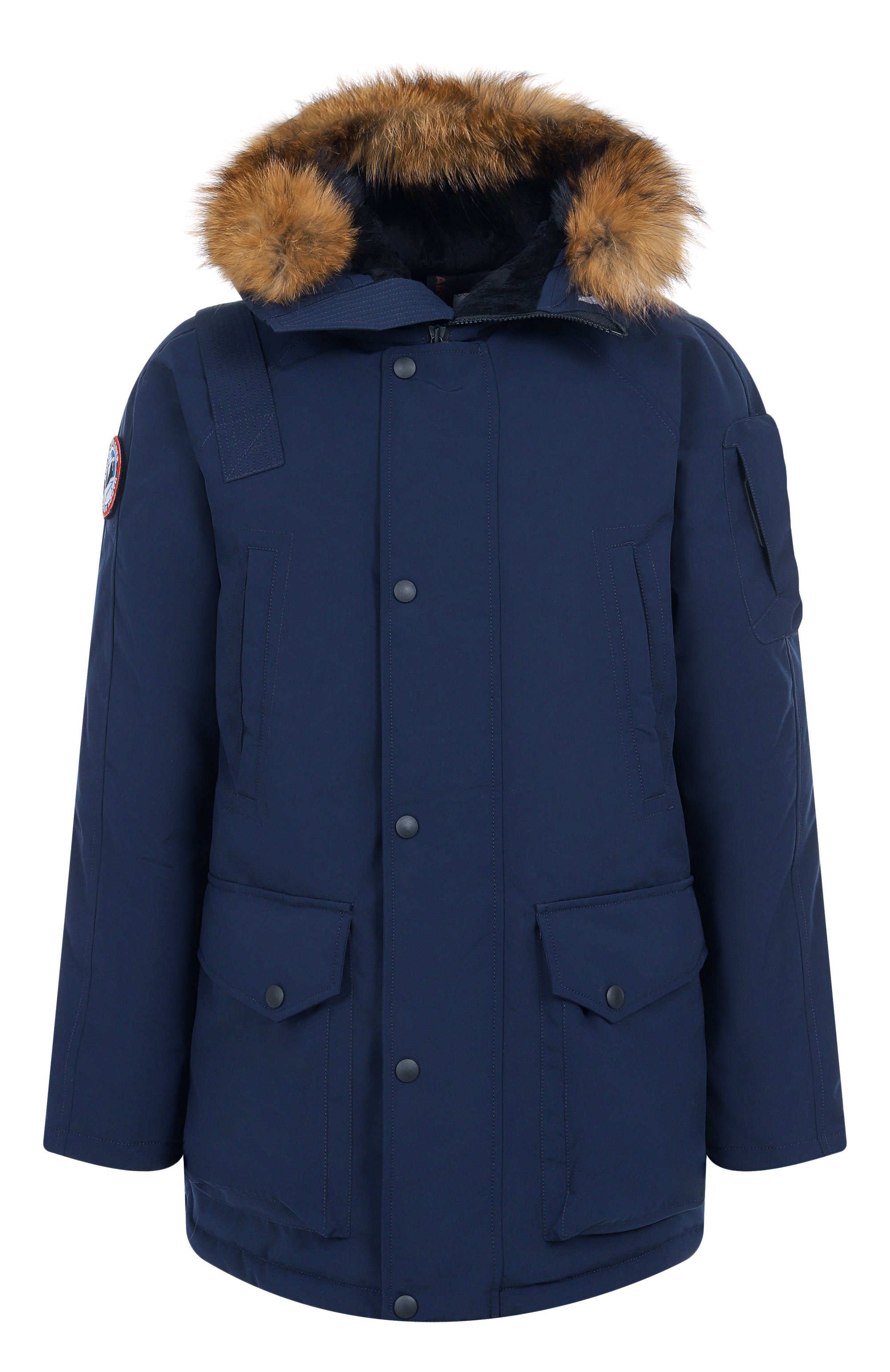 Пуховик с меховой отделкой ARCTIC EXPLORER, арт. MIR_NAVY, фото 1