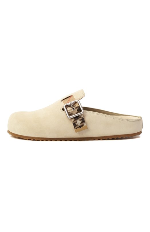 Замшевые сабо Urchin Burberry 8113303 Кремовый  8113303 Фото 4