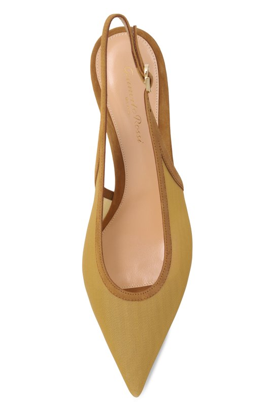 Комбинированные туфли Robbie 55 Gianvito Rossi G95587.55RIC.0XCD0RD Коричневый  G95587.55RIC.0XCD0RD Фото 6