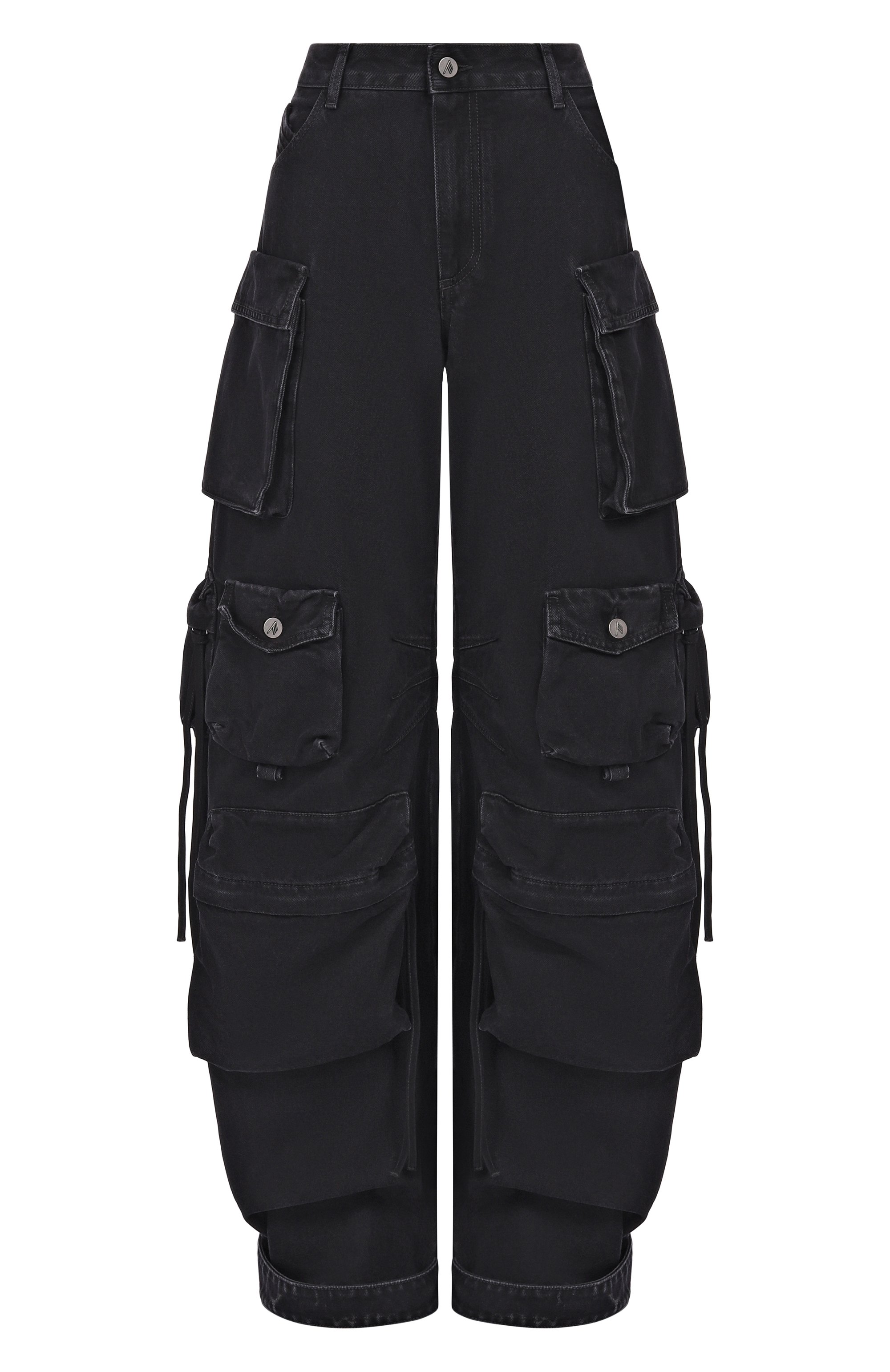 Джинсы-карго THE ATTICO черного цвета по цене 141500 руб., арт. 260WCP00084/DDD104AA, фото 1 Джинсы-карго THE ATTICO, арт. 260WCP00084/DDD104AA, фото 1