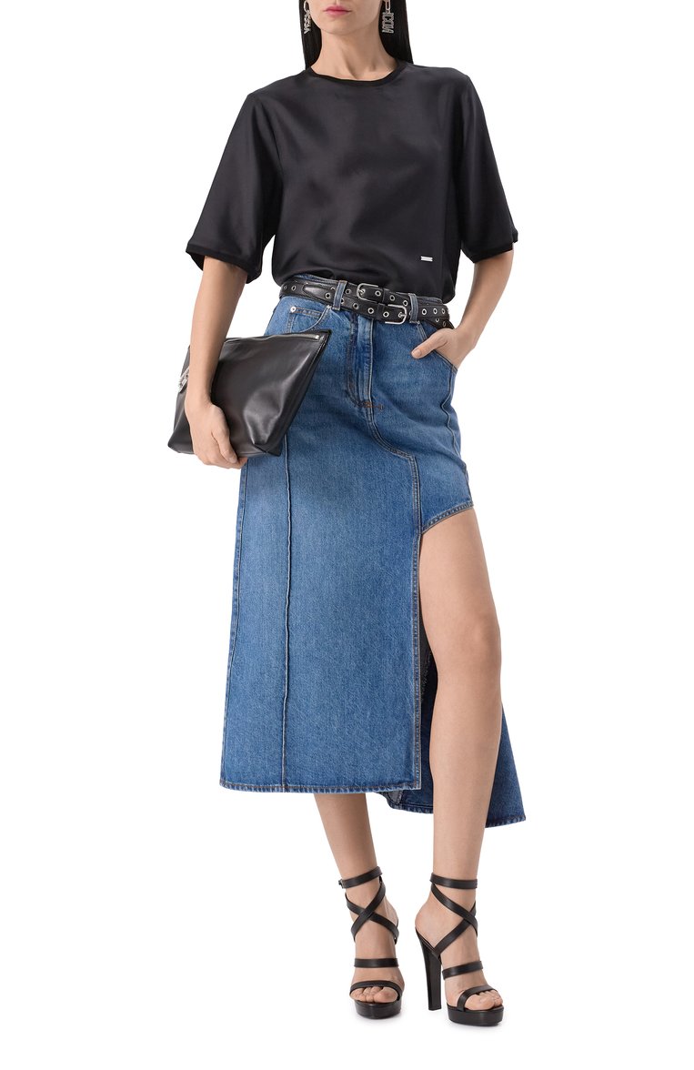 Женские кожаные босоножки lock yourself DSQUARED2 черного цвета, арт. HSW0257/01500001 | Фото 2 (Материал внешний: Натуральная кожа; Материал внутренний: Натуральная кожа; Каблук высота: Высокий; Подошва: Платформа; Каблук тип: Шпилька)