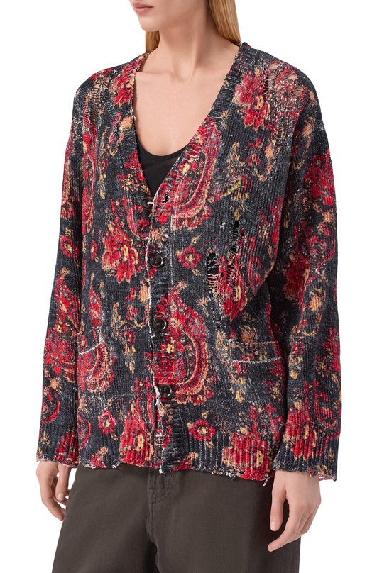 Хлопковый кардиган R13 R13WY237-Y249A Разноцветный  R13WY237-Y249A Фото 3