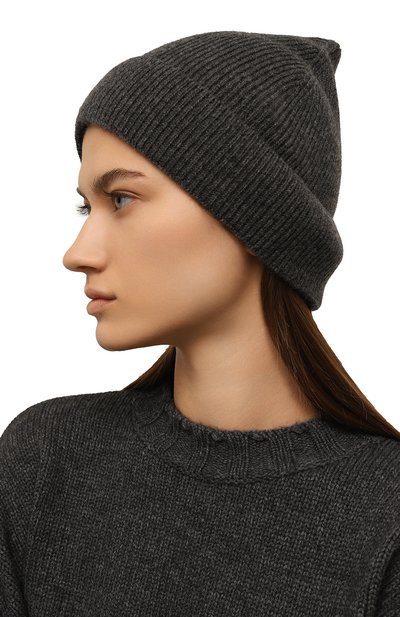 Кашемировая шапка amsterdam CANOE темно-серого цвета по цене 25690 руб., арт. 4912111, фото 2 Кашемировая шапка amsterdam CANOE, арт. 4912111, фото 2