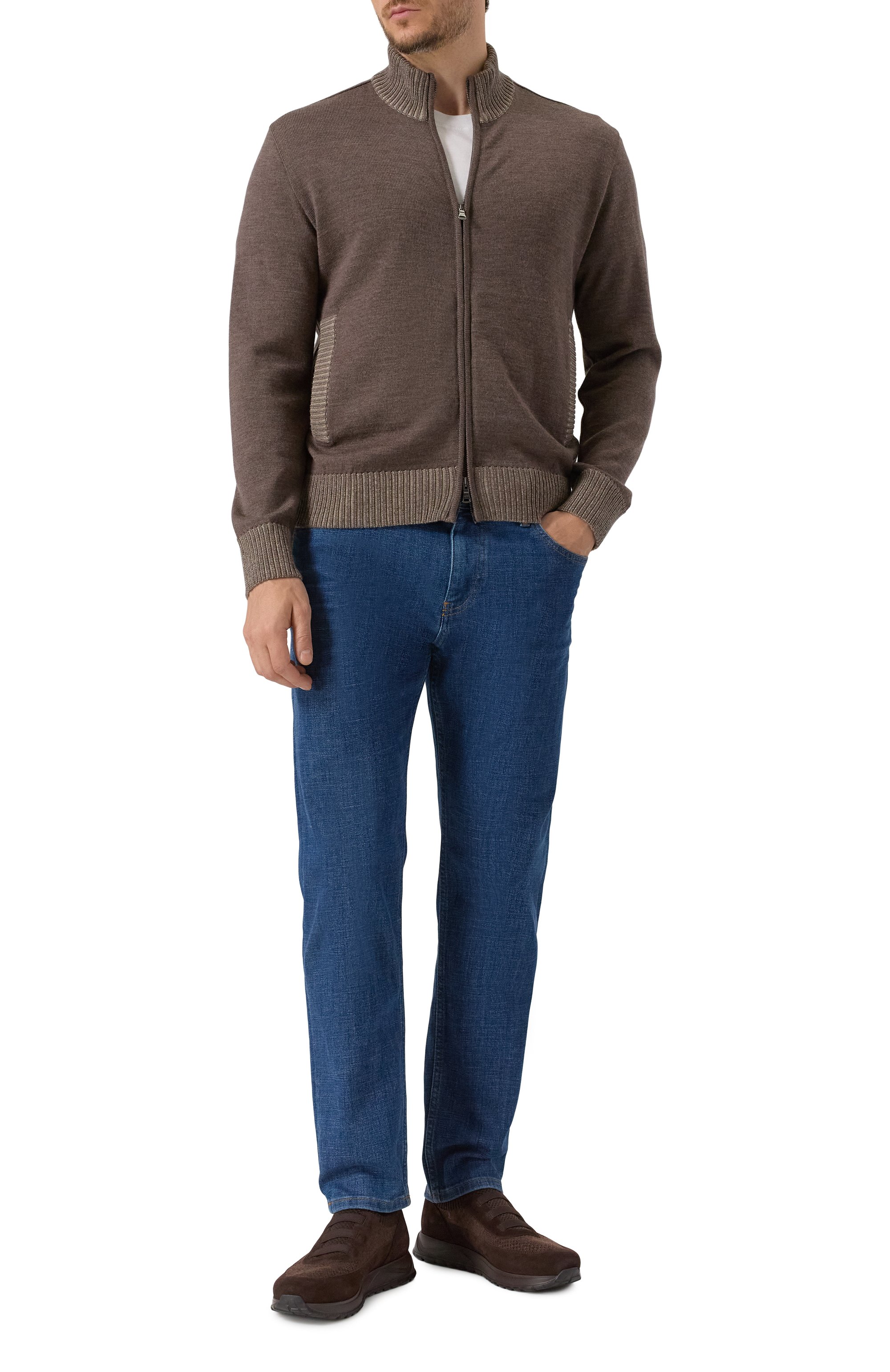 Шерстяной кардиган PAUL&SHARK коричневого цвета по цене 72300 руб., арт. 15311205, фото 2 Шерстяной кардиган PAUL&SHARK, арт. 15311205, фото 2