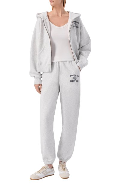 Хлопковые джоггеры luxury club SPORTY AND RICH, арт. PA0717842GY03/S&R LUXURY CLUB SWEATPANTS, фото 2