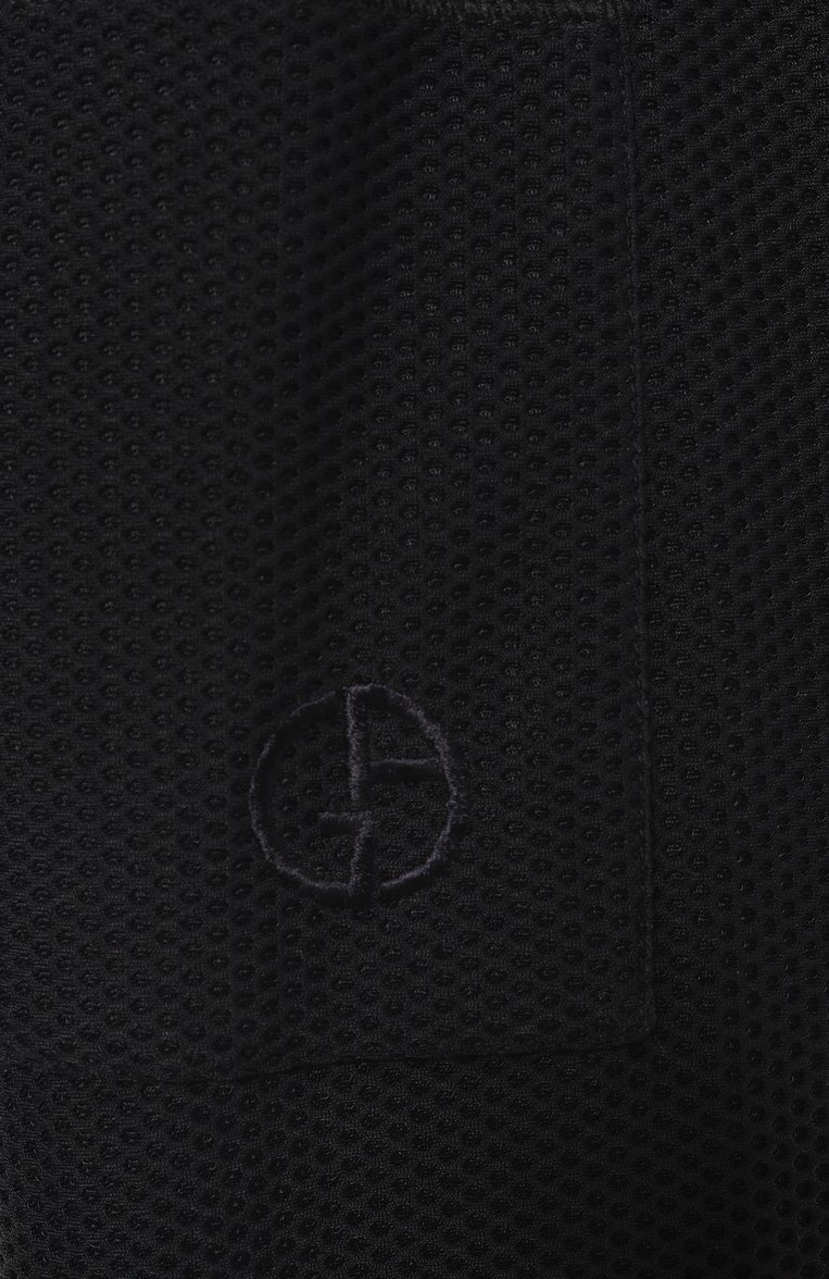 Мужские джоггеры GIORGIO ARMANI черного цвета, арт. GM001110/TE10045 | Фото 6 (Длина (брюки, джинсы): Стандартные; Силуэт М (брюки): Джоггеры; Стили: Кэжуэл; Материал внешний: Синтетический материал)
