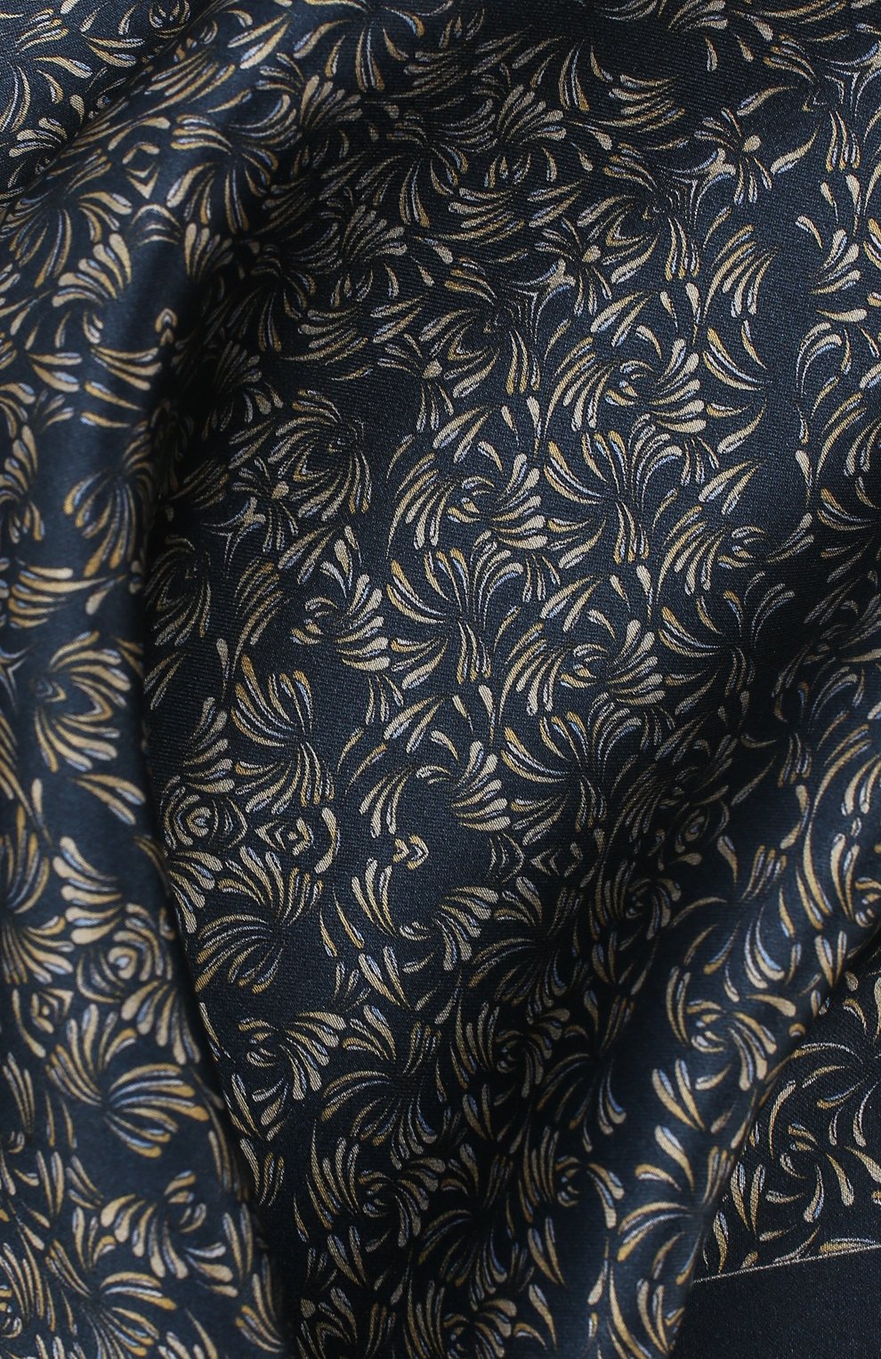 Шелковый платок ZILLI темно-синего цвета по цене 8995 руб., арт. 50706/HANDKERCHIEFS, фото 2 Шелковый платок ZILLI, арт. 50706/HANDKERCHIEFS, фото 2