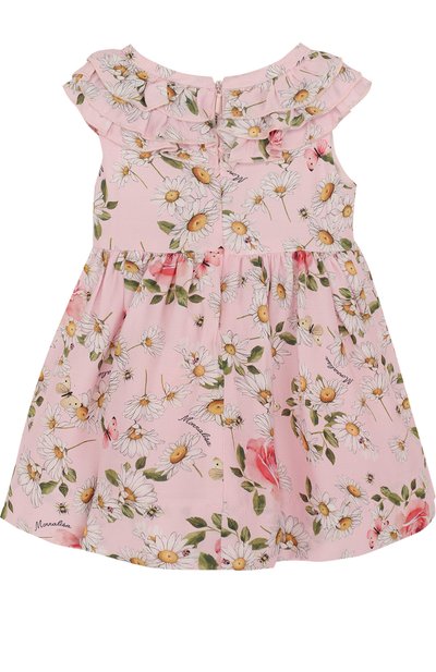 Платье из вискозы с принтом и оборками MONNALISA розового цвета по цене 16500 руб., арт. 311922, фото 2 Платье из вискозы с принтом и оборками MONNALISA, арт. 311922, фото 2