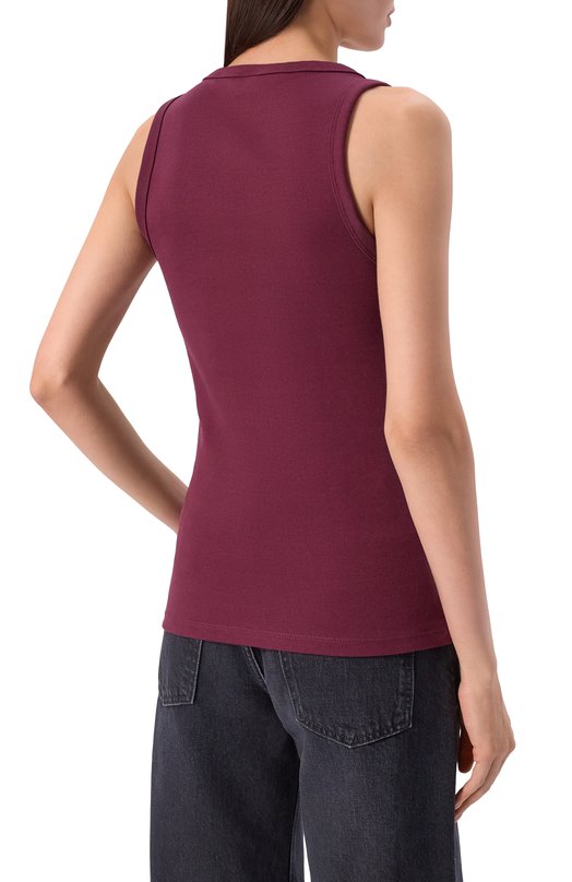 Хлопковая майка HUGO 50514489 Бордовый  50514489 Фото 4