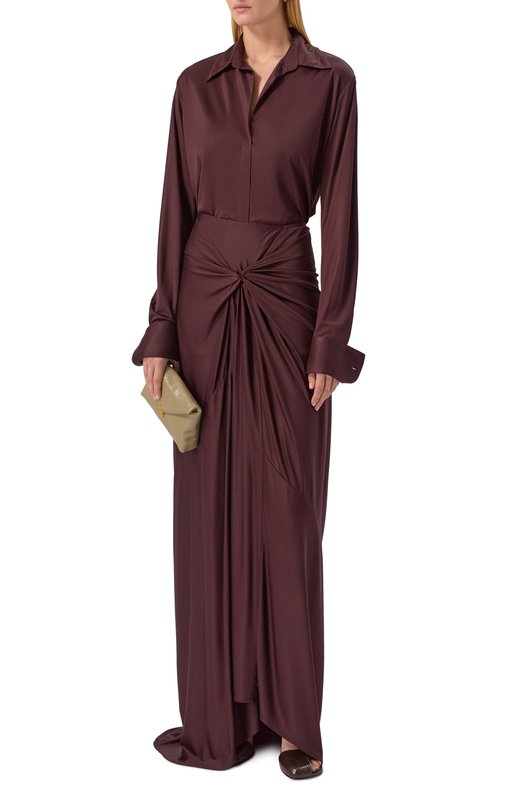 Блузка из вискозы Dries Van Noten 252-011155-2617 Бордовый  252-011155-2617 Фото 2