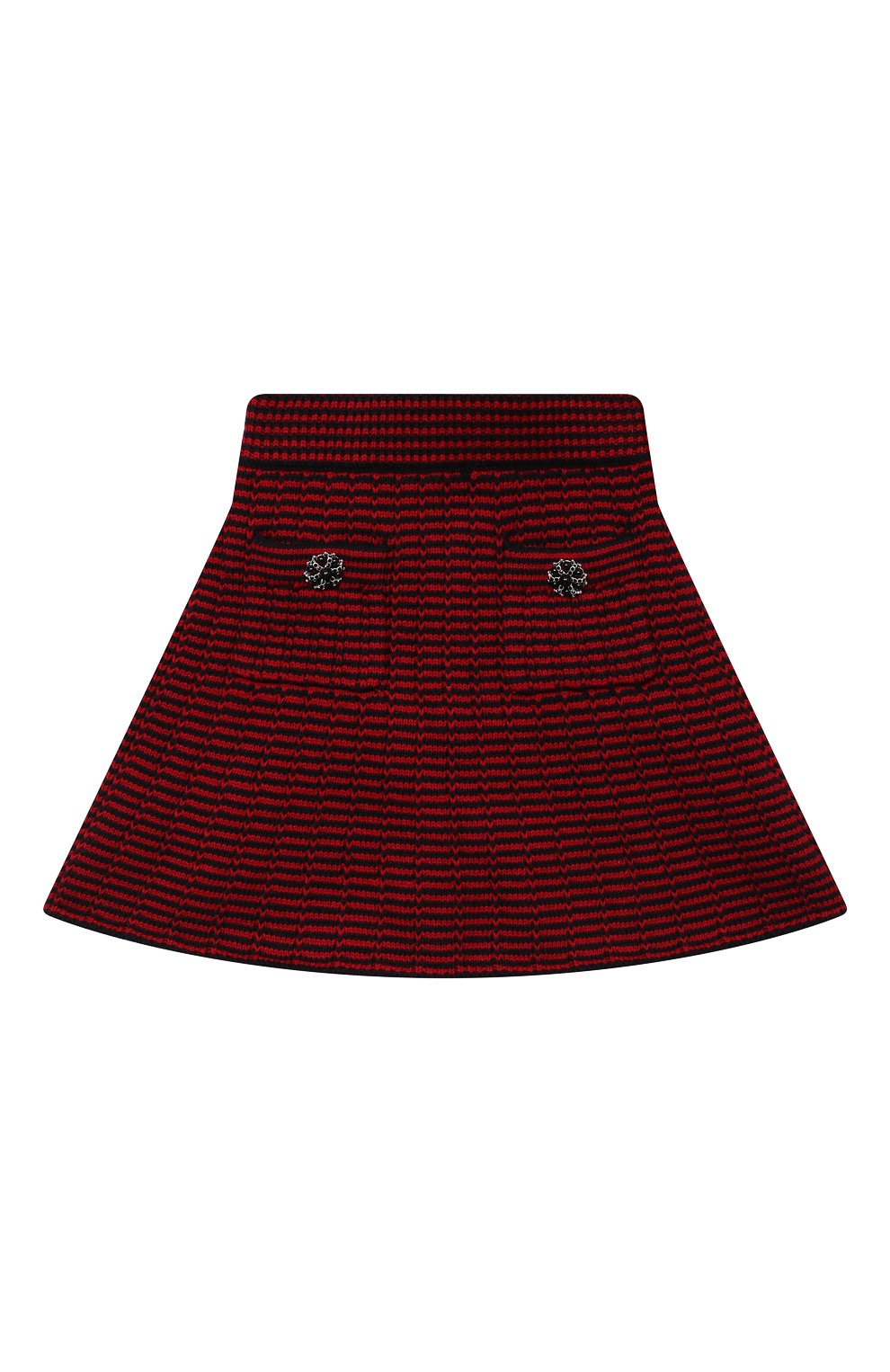 Хлопковая юбка SELF-PORTRAIT KIDS бордового цвета по цене 15800 руб., арт. RS22-732, фото 1 Хлопковая юбка SELF-PORTRAIT KIDS, арт. RS22-732, фото 1