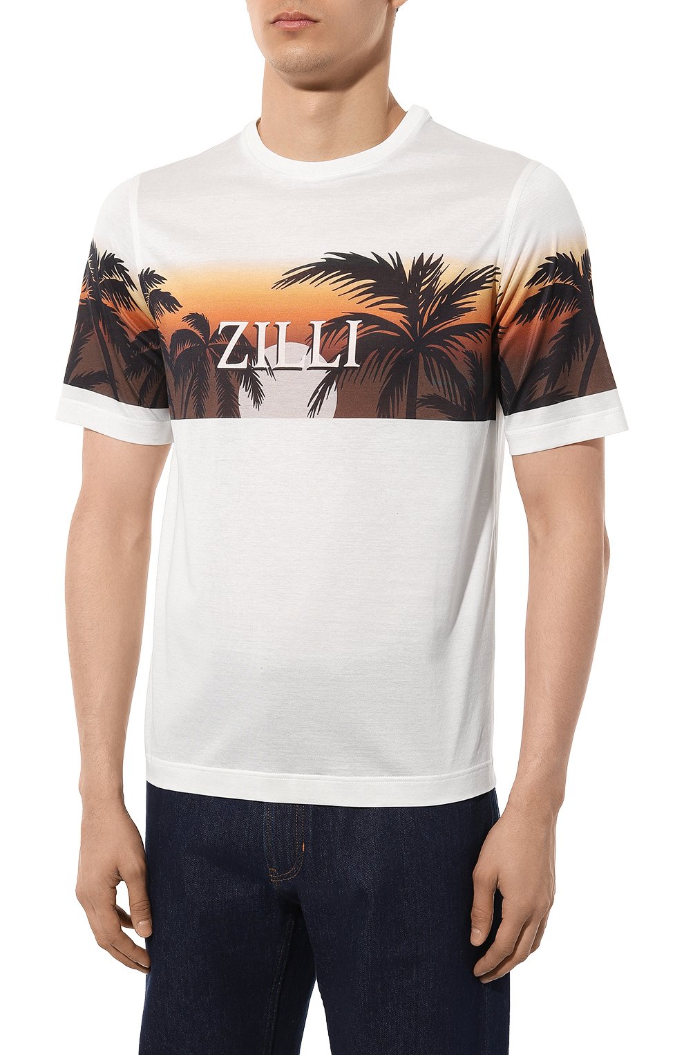 Хлопковая футболка ZILLI, арт. TSR02AM0110VZLF01, фото 3