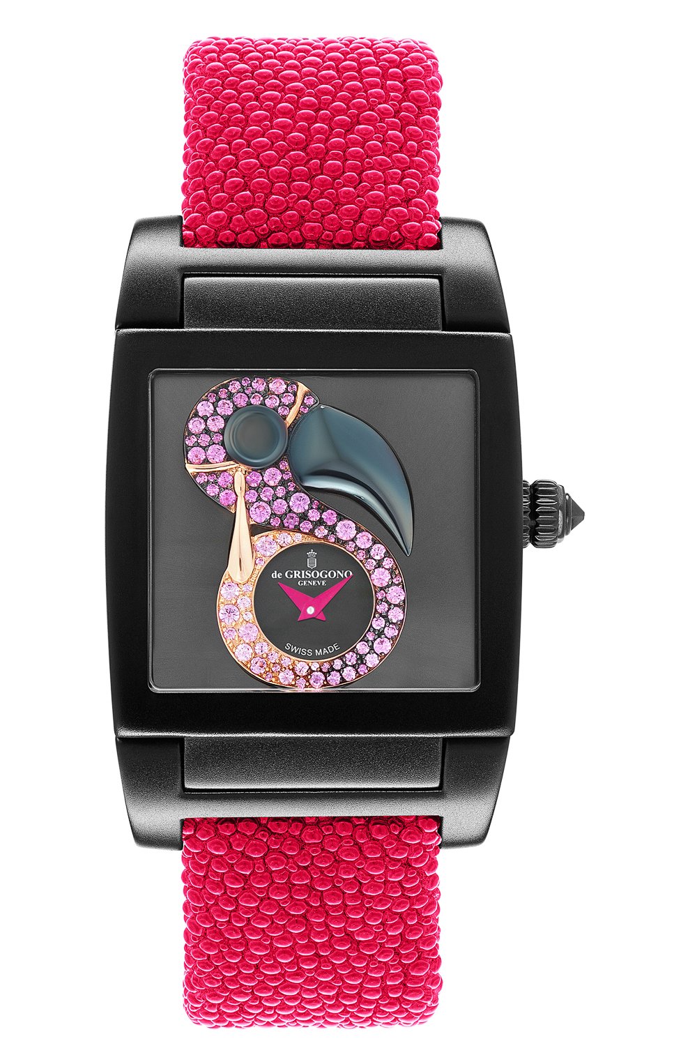 Часы uno crazymals flamingo DE GRISOGONO бесцветного цвета по цене 2951000 руб., арт. UNO CRAZYMALS N10, фото 1 Часы uno crazymals flamingo DE GRISOGONO, арт. UNO CRAZYMALS N10, фото 1